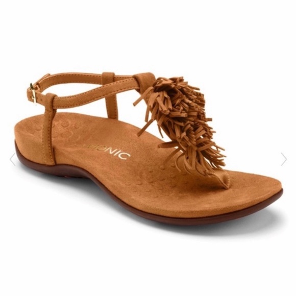 Vionic Shoes - VIONIC Sosha Fringe Thing Sandal Caramel 7